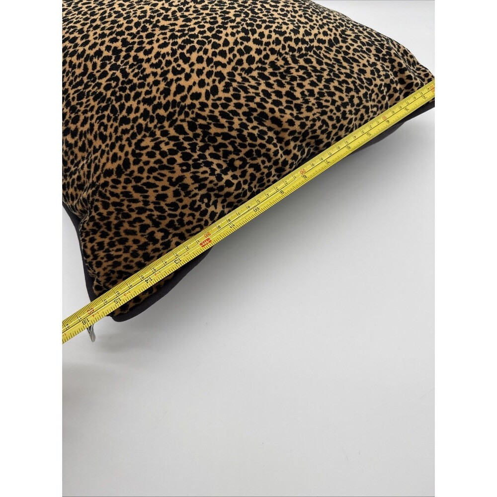 Newport Velvet Velour Leopard Print Throw Pillow - Picture 9 of 9
